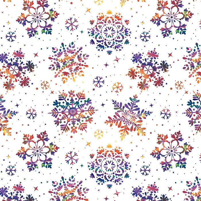 Frostykins - Multi-Colored Snowflakes - Blank Quilting