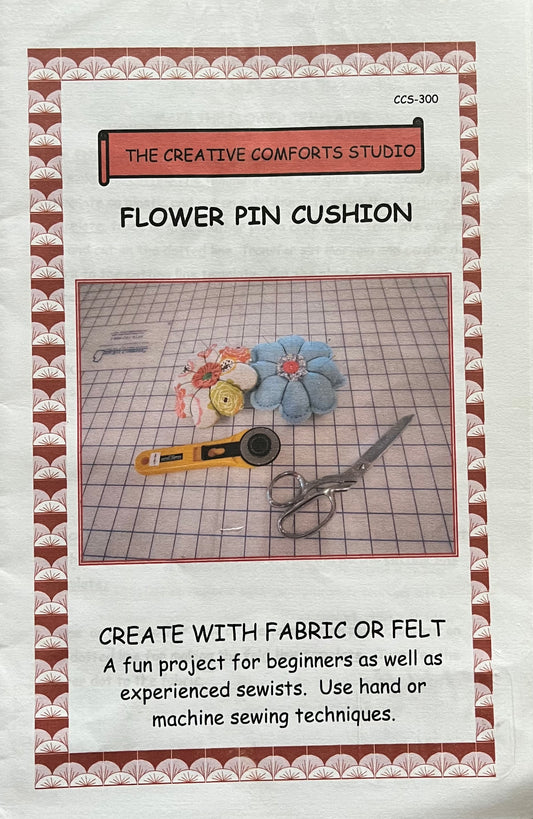 Flower Pin Cushion Pattern - The Creative Comforts Studio