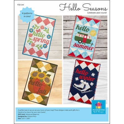 Hello Seasons Banner Patterns - Poor House Quilt Designs