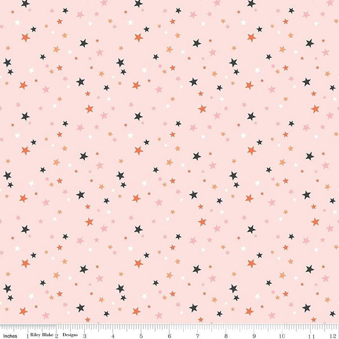 Hey Pumpkin, Tossed Stars on Blush - Riley Blake Designs
