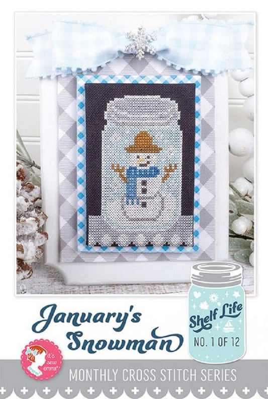 Shelf Life #1 - January's Snowman Pattern - It's Sew Emma