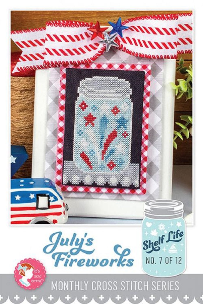 Shelf Life #7 - July's Fireworks Pattern - It's Sew Emma