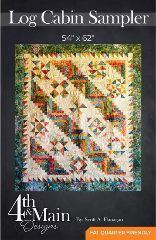 Log Cabin Sampler Quilt Pattern - 4th & Main Designs