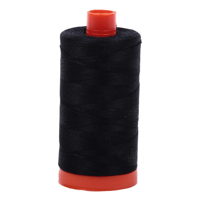 Mako Cotton Thread - Black - Aurifil USA