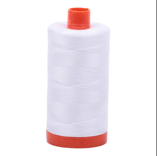 Mako Cotton Thread - White - Aurifil USA