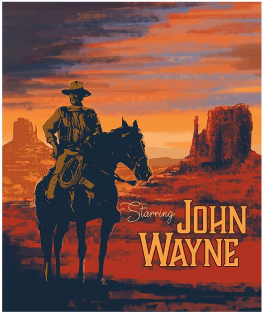 John Wayne Americana -- The Duke on Horse Back (panel = 1yd) - Riley Blake Designs