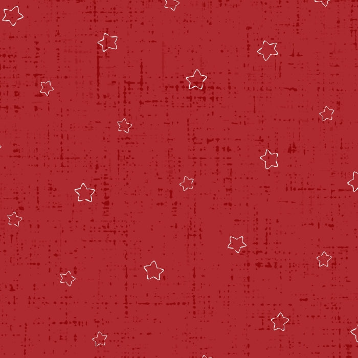 Little Darlings Christmas - Star Toss on Red - P&B Textiles