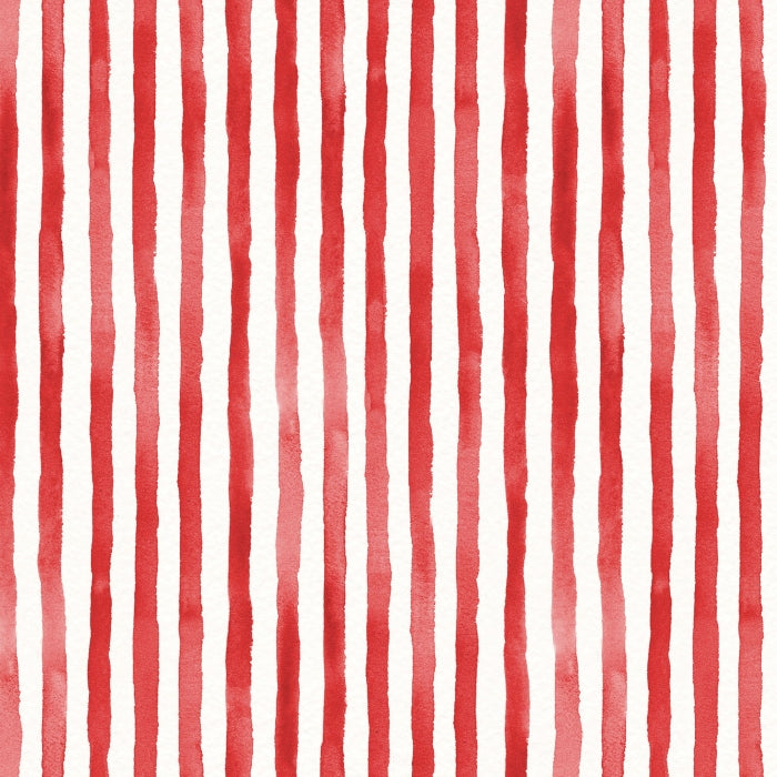 Little Darlings Christmas - Red/White Stripe - P&B Textiles