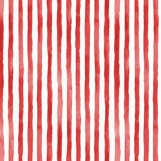 Little Darlings Christmas - Red/White Stripe - P&B Textiles