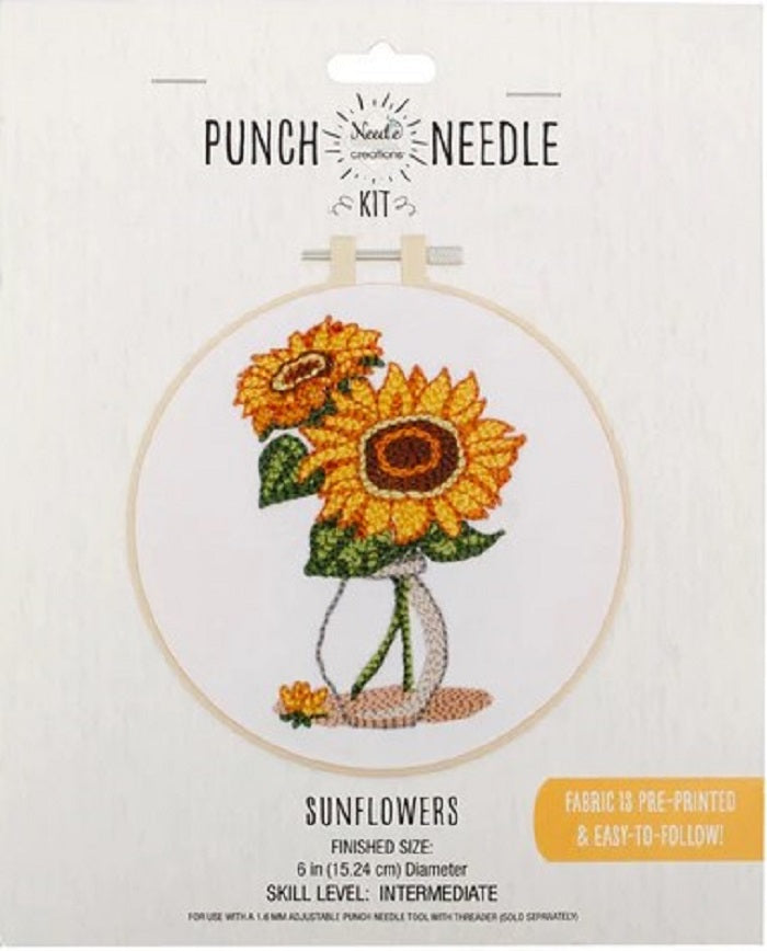 Sunflowers Punch Needle Kit - Needle Creations
