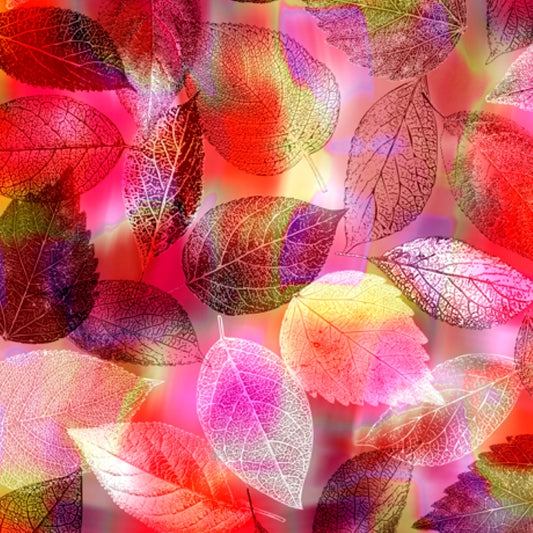 Tree Dance - Leaves - Red - QT Fabrics
