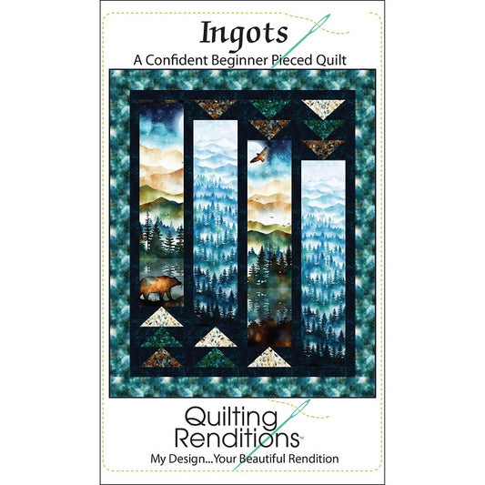 Ingots Confident Beginner Pieced Quilt Pattern - Quilting Renditions