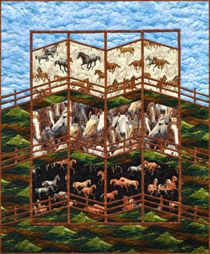 Wild Horses Don't Fence Me In - Quilts With A Twist