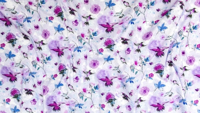 Bloom Bloom Butterfly - Hummingbird Flight, Sky - RJR Fabrics