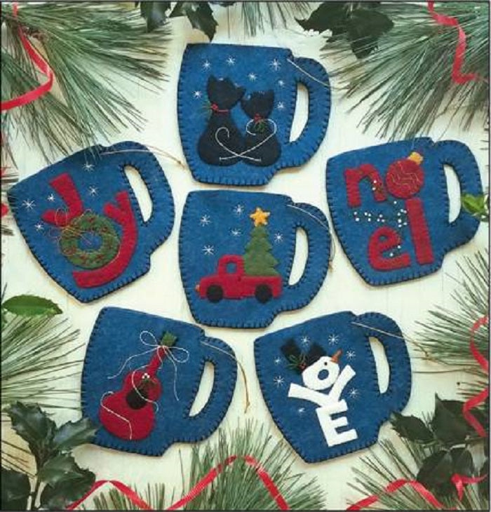 Felt Ornaments - Merry Mugs - Rachel's of Greenfield