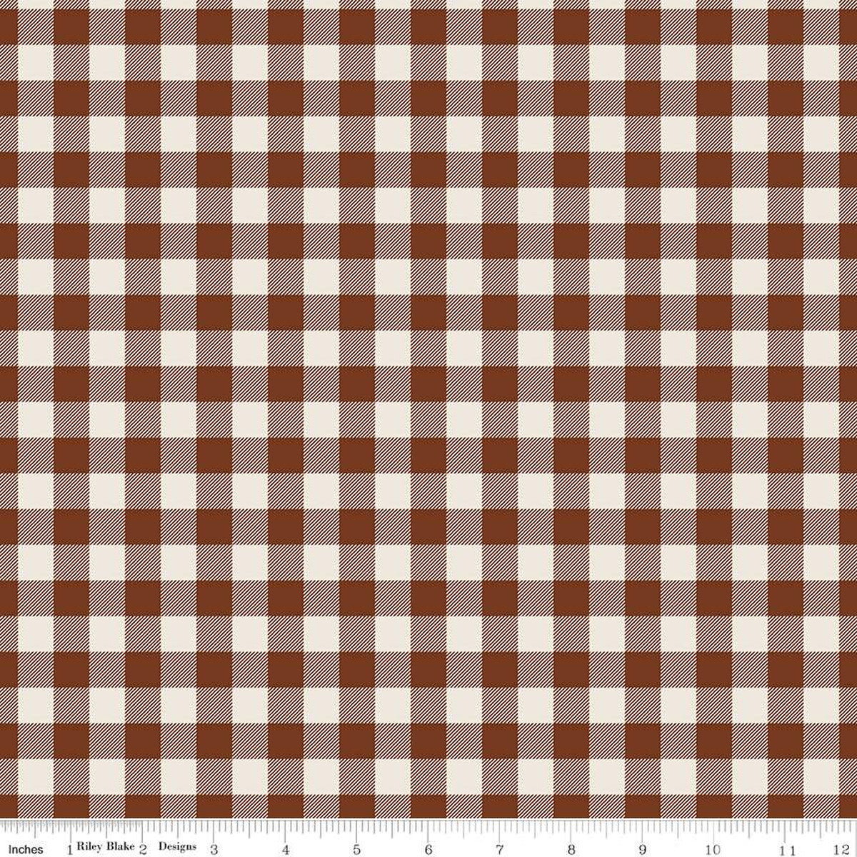 Pumpkin Spice Plaid - Brown - Riley Blake Designs