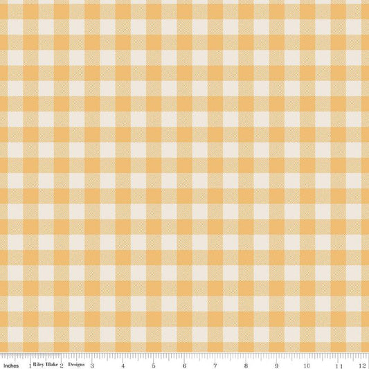 Pumpkin Spice Plaid - Gold - Riley Blake Designs