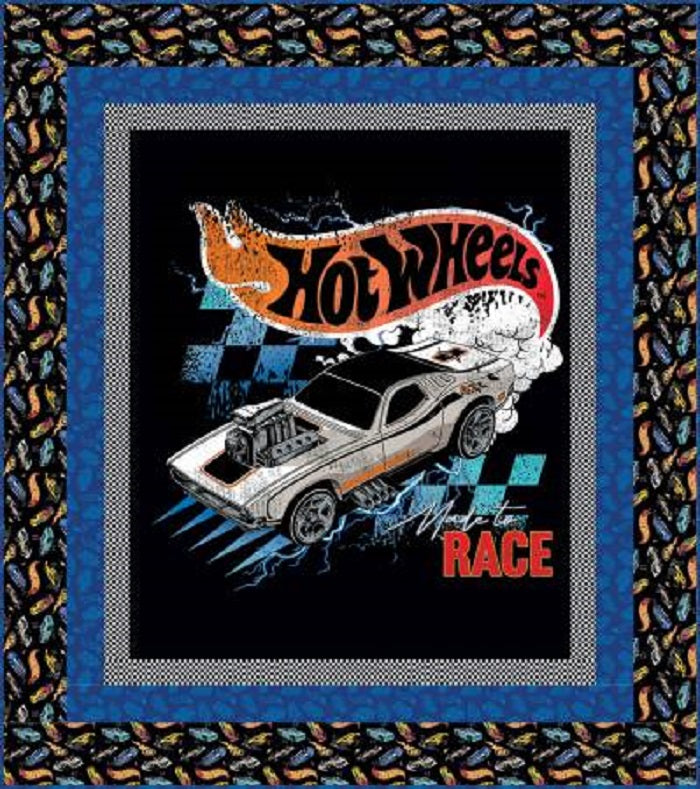 Hot Wheels Panel Quilt Boxed Kit - Riley Blake Designs