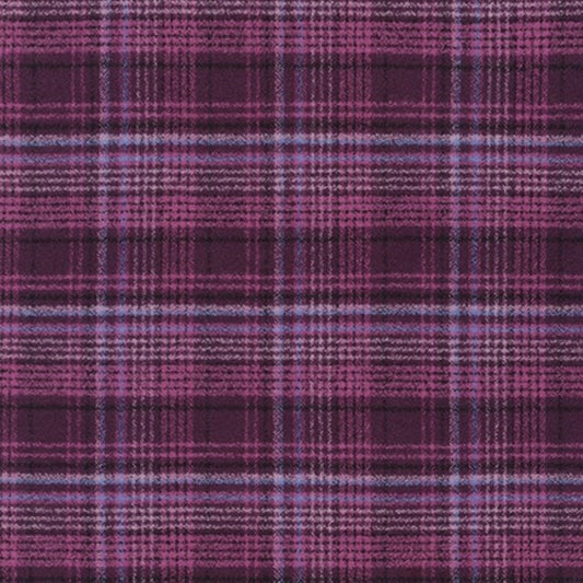 Mammoth Organic Flannel - Aubergine (Purple) Plaid - Robert Kaufman Fabrics
