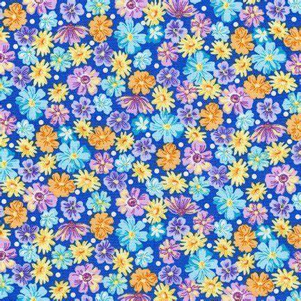 Wildflowers - Blue with Tiny Flowers - Robert Kaufman