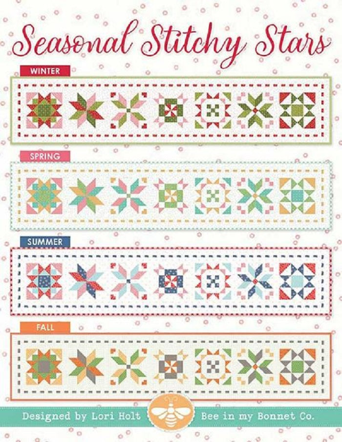Seasonal Stitchy Stars Table Runner Patter - It's Sew Emma