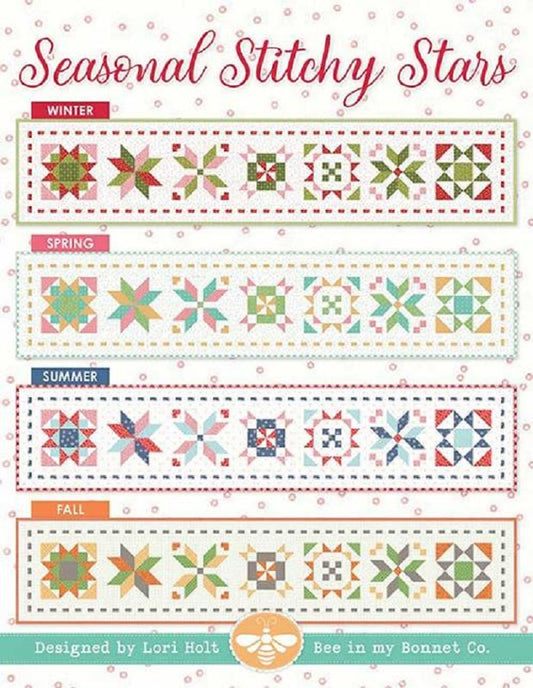 Seasonal Stitchy Stars Table Runner Patter - It's Sew Emma