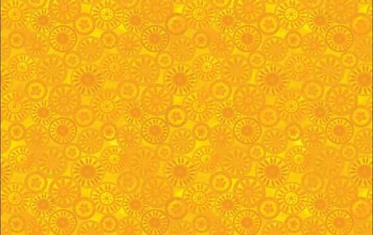 Season of the Sun - Spiral Shadows Orange/Yellow - Benartex