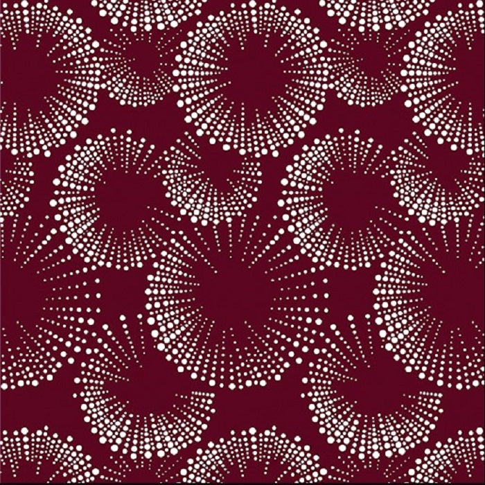 Starburst Dots - Claret/White - Benartex