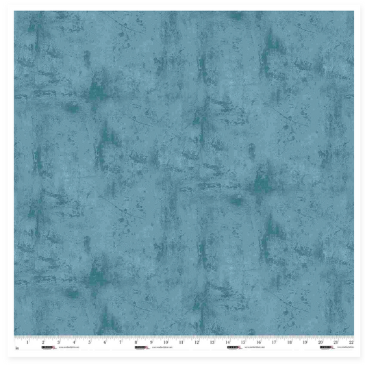 Multi teal/blue colored fabric with a distressed texture