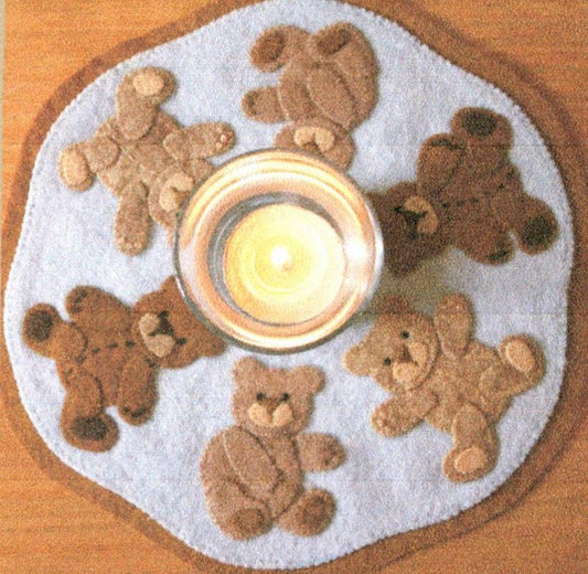 Teddy Bear Candle Mat Pattern