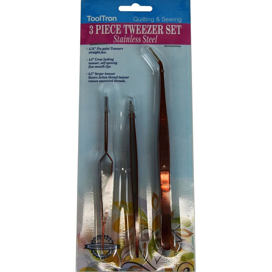 3 Piece Tweezer Set - ToolTron