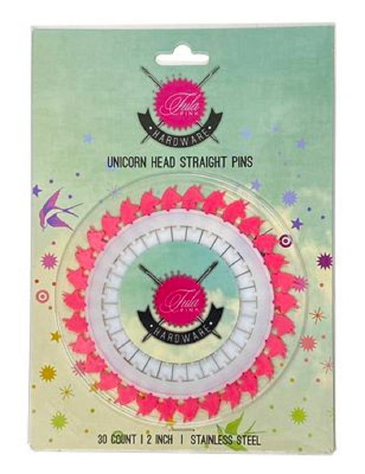 Unicorn Head Straight Pins - Tula Pink