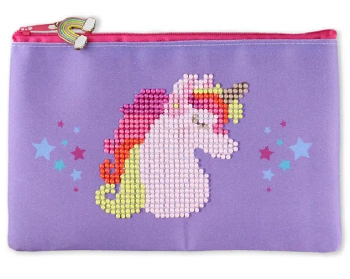 Unicorn Zip Pouch Kit - Dotz Diamond Painting Kit - Camelot