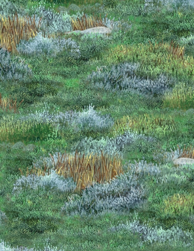 Roaming Wild - Green Grass - Wilmington Prints