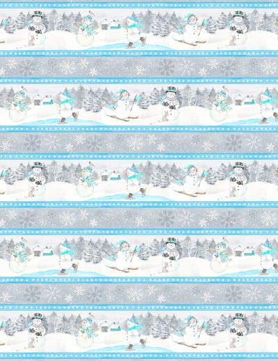 Snowy Valley - Repeating Stripe - Wilmington Prints