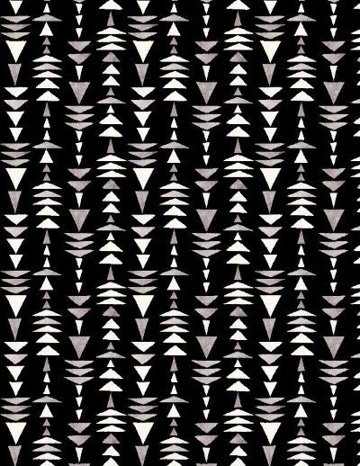 Paisley Place - Stacked Triangles Black - Wilmington Prints