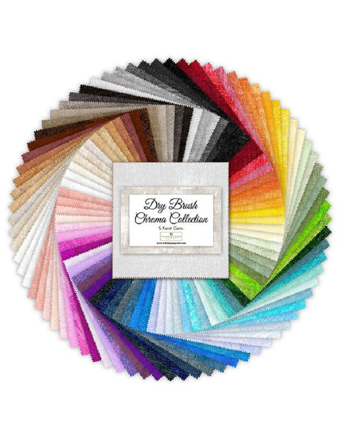 Dry Brush Chroma Collection 5" Squares - Wilmington Prints