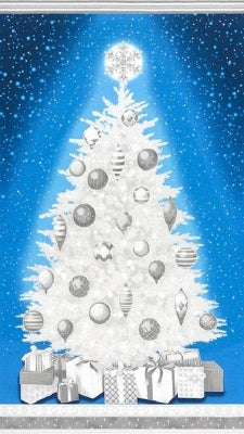 Winter's Grandeur - Evening Christmas Tree Panel - Robert Kaufman