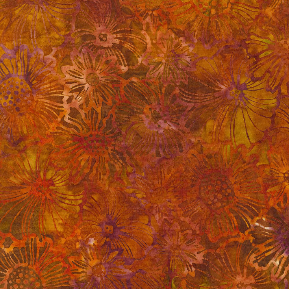 Artisan Batiks - Sunrise Blossoms Brown - Robert Kaufman Fabrics