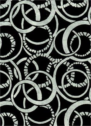 Batik Textiles Black and Grey rings - Batik Textiles