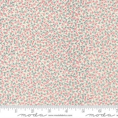 Sweetwater Flirt Doodle - Cream with Black and Red Tiny Loops - Moda