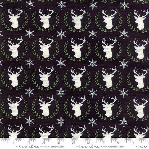 Hearthside Holiday  White Stags - Moda