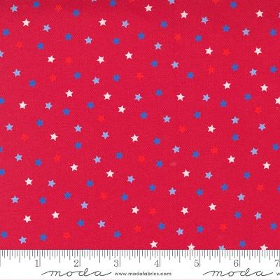 Holiday Essentials Americana -- Red with Red, White, Blue Stars - Moda