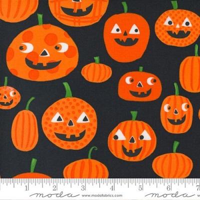 Too Cute to Spook--Orange Pumpkins/black - Moda