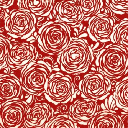 Sugar Berry Candied Roses Radiant Cherry Metallic - RJR Fabrics