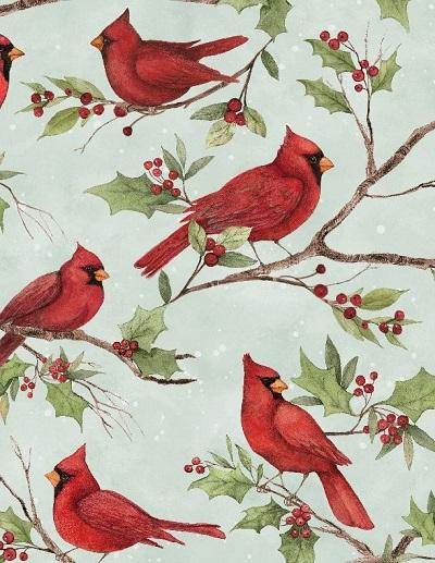 Medley in Red -  Red Cardinals - Wilmington Prints