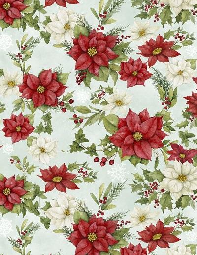 Medley in Red - Poinsettias/White - Wilmington Prints