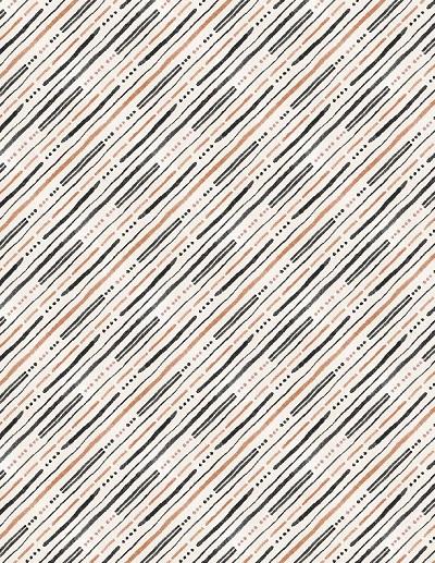 Paisley Place -- Diagonal Stripes Cream Multi - Wilmington Prints