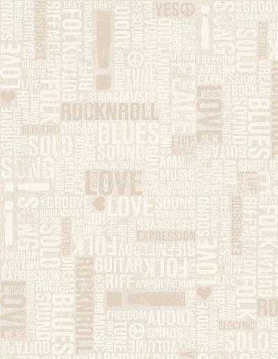 Rhythm & Harmony Tan Sayings - Wilmington Prints