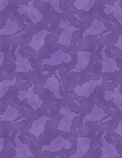 The Boo Crew -- Tonal Gnomes Toss Purple - Wilmington Prints